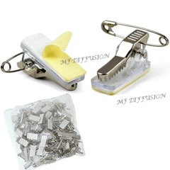Pince clip pour badge avec épingle MF DIFFUSION