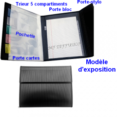 Conférencier avec Bloc Papier A4 Ligné et Trieur 5 Compartiments MF DIFFUSION