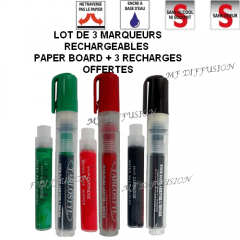 LOT-3-MARQUEURS-PAPER-BOARD-TABLOSTYL-MF-DIFFUSION