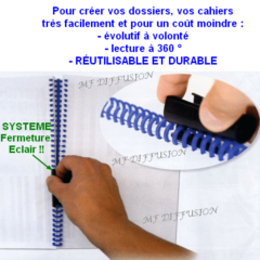 Système fermeture éclair CLICKBIND MF DIFFUSION