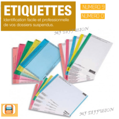 Etiquettes dossiers suspendus ELBA MF DIFFUSION