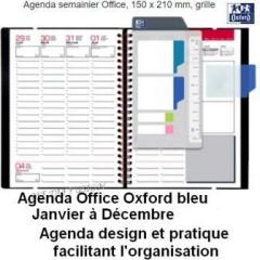 Agenda Office Oxford bleu 2021 MF DIFFUSION