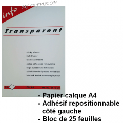 Papier calque adhésif A4 MF DIFFUSION