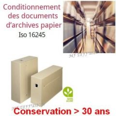 Boite d'archive sans acide +30 ans MF DIFFUSION