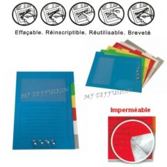 Pochettes onglets réinscriptibles EFFA6 MFDIFFUSON