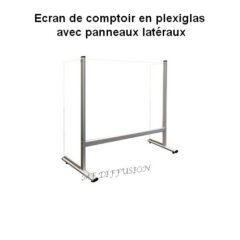 Ecran de comptoir plexiglas avec panneaux latéraux