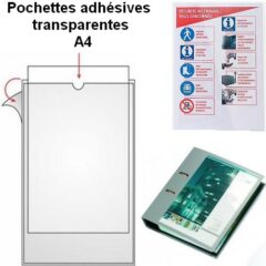 Pochette adhésive cristal A4