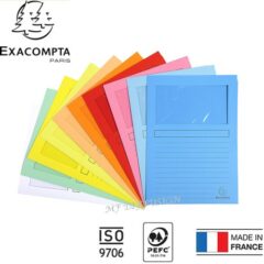 Paquet de 10 chemises à fenêtre 22 x 31 cm assorties MF DIFFUSION